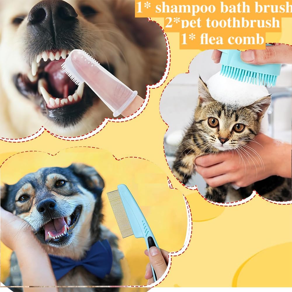 7-in-1 Pet Grooming Kit – Self-Cleaning Brush & Nail Clipper Set