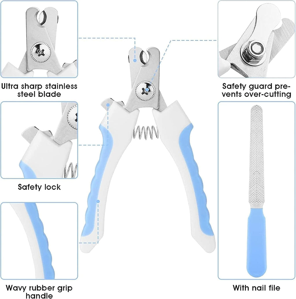 7-in-1 Pet Grooming Kit – Self-Cleaning Brush & Nail Clipper Set